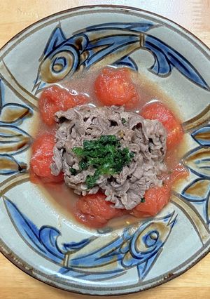 相葉マナブ☆牛ロース肉とトマトのすき焼き-レシピのメイン写真
