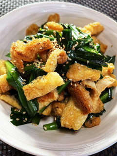 行者にんにくと油揚げのごまラー醤油炒め♪-レシピのメイン写真