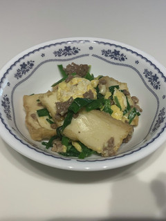 厚揚げとひき肉でニラ玉☆ふんわり卵で中華-レシピのメイン写真
