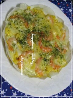 餃子の皮でお花が咲いたピザ☆海老マヨ-レシピのメイン写真