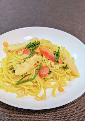 蕨と筍のダシダパスタ-レシピのメイン写真