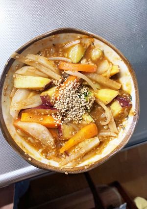 お一人様☆冷凍麺に根菜簡単ウスターナムル-レシピのメイン写真