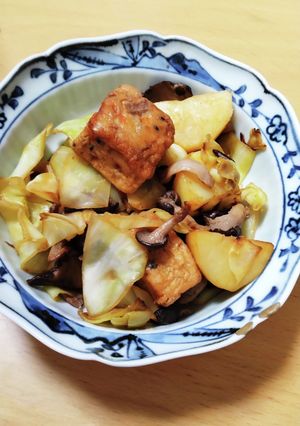 鶏五目揚げと野菜のバタポン炒め-レシピのメイン写真