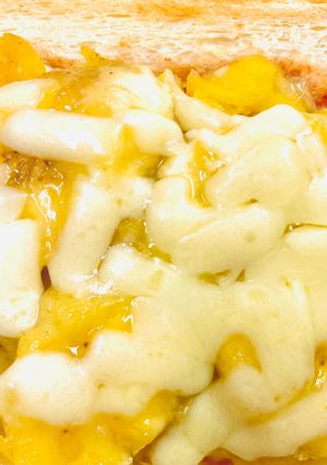 バナナ🍌ヤキイモ🍠チーズ🧀オープンパン🍞-レシピのメイン写真