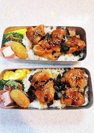 高校生弁当覚え書き292焼き鳥丼-レシピのメイン写真