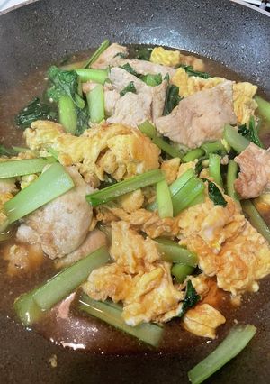 鶏胸肉と小松菜の中華炒め-レシピのメイン写真