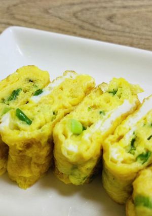 ノビルの卵焼き お弁当に-レシピのメイン写真