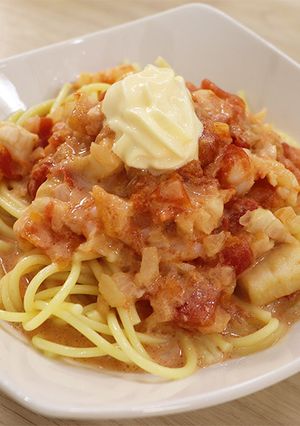 レンジで簡単！地中海風シーフドパスタ-レシピのメイン写真