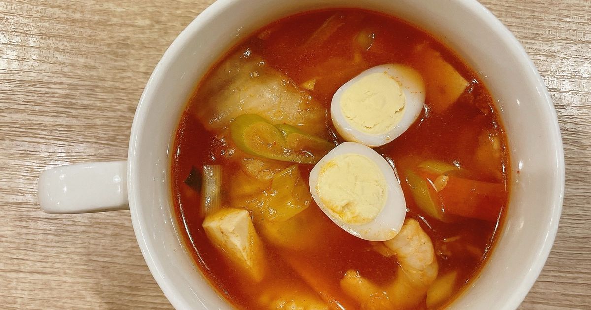 脂肪燃焼スープ スンドゥブ風 by 佳林檎 【クックパッド】 簡単