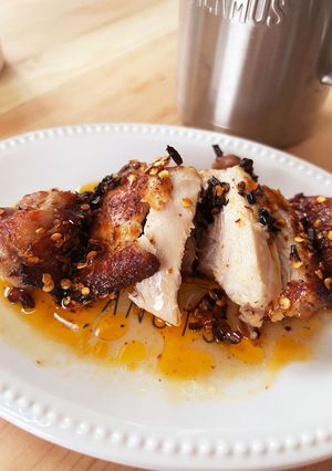 簡単！激辛！鶏もも肉の唐辛子とラー油焼き-レシピのメイン写真