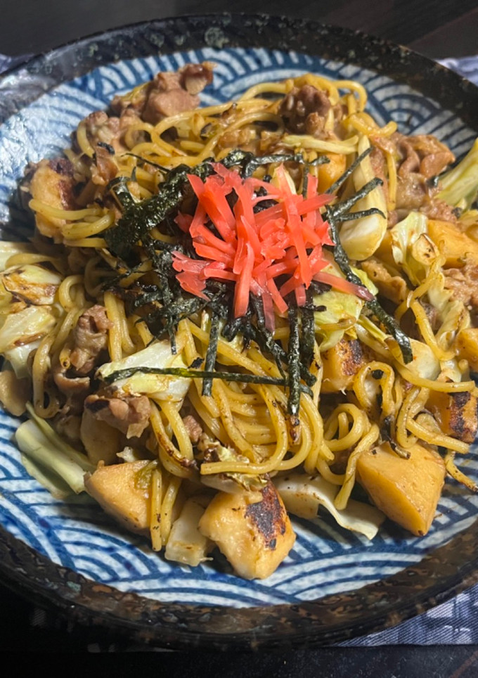 芋煮焼きそば-レシピのメイン写真