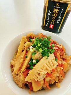 焼肉生だれで絶品たけのこそぼろ炊き込み飯-レシピのメイン写真