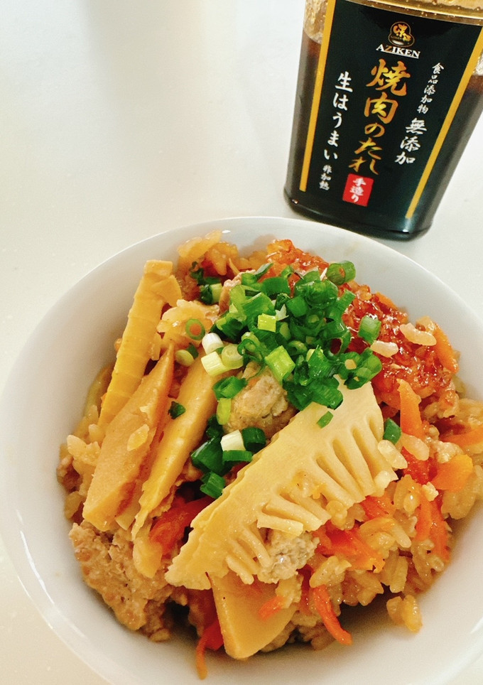 焼肉生だれで絶品たけのこそぼろ炊き込み飯-レシピのメイン写真