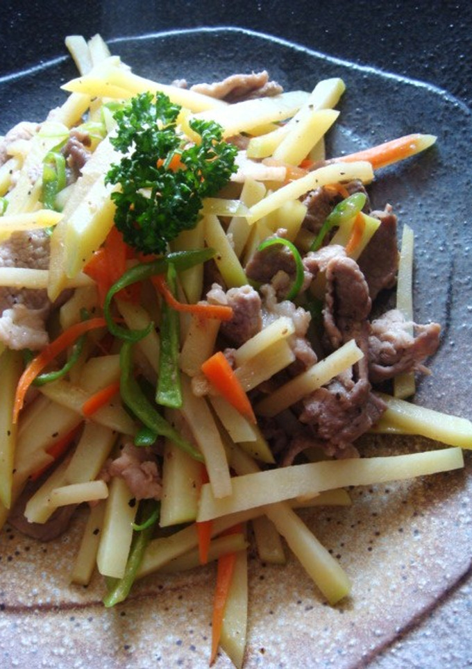 ■豚肉とじゃがいもの炒めもの■-レシピのメイン写真