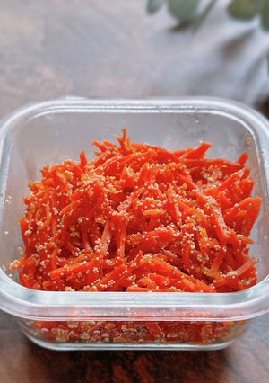 お弁当の副菜に！人参明太-レシピのメイン写真