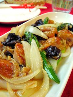 鶏肉と新玉ねぎときくらげの中華炒め-レシピのメイン写真