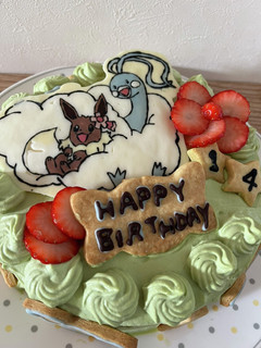 お誕生日ケーキ(ポケモン☆チルタリス)-レシピのメイン写真