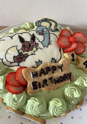 お誕生日ケーキ（ポケモン☆チルタリス）-レシピのメイン写真
