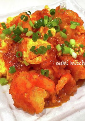 ふんわり卵の絶品エビチリ-レシピのメイン写真