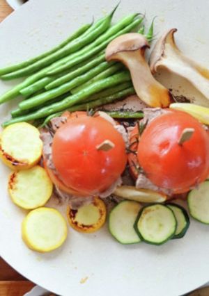 トマトと豚肉の重ね蒸し焼き-レシピのメイン写真