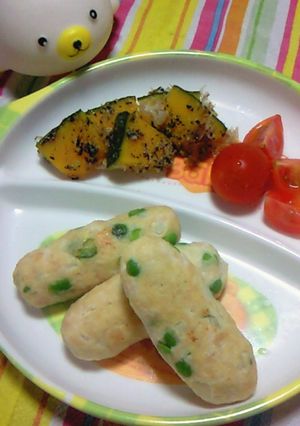*離乳食完了期*鶏肉と豆腐のウインナー風-レシピのメイン写真