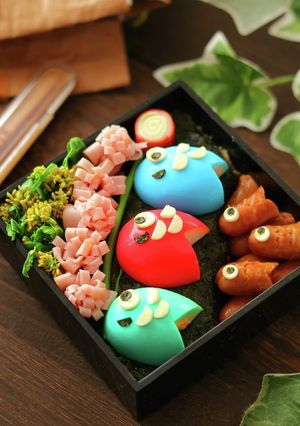こどもの日に♪こいのぼり弁当♪キャラ弁-レシピのメイン写真
