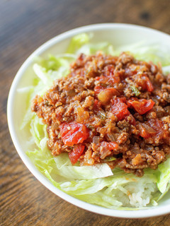 簡単!ひき肉とトマト缶でハンバーグ丼-レシピのメイン写真