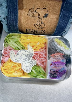 毎日高校男子弁当 冷やし中華 スティッチ-レシピのメイン写真