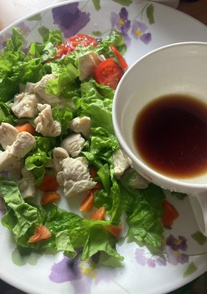 オガタ家　チキン　サンチュサラダ-レシピのメイン写真