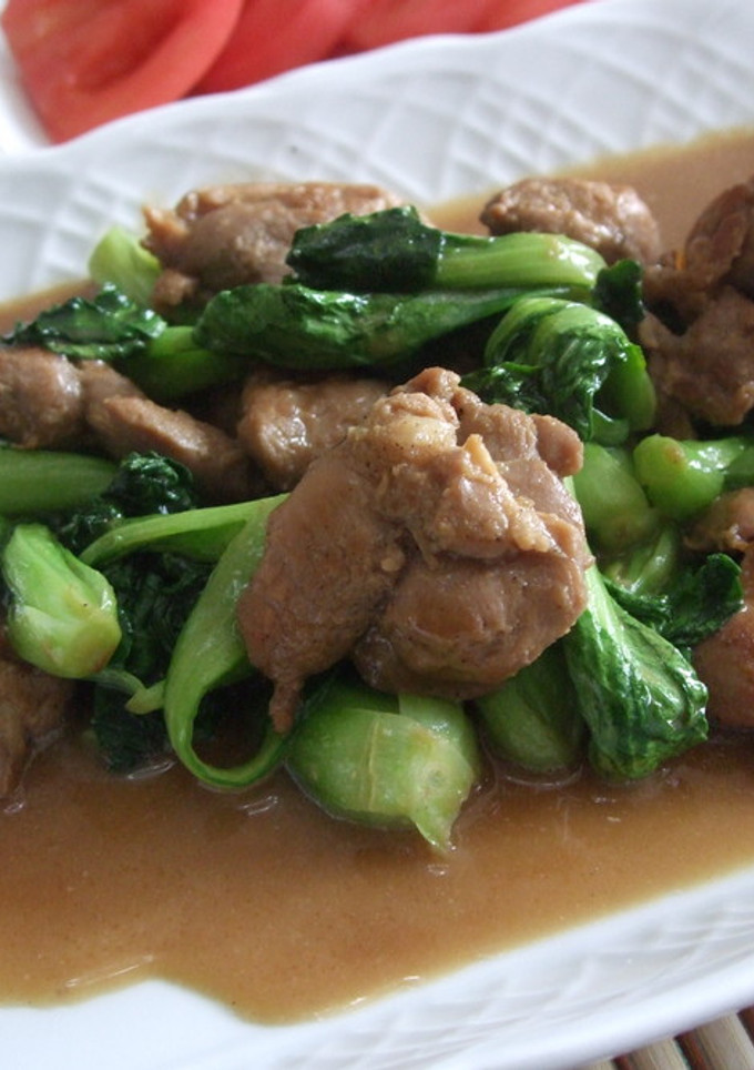 鶏肉と青梗菜のオイマヨ炒め-レシピのメイン写真