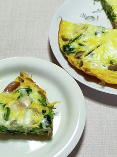 ピザ風ほうれん草のオムレツ-レシピのメイン写真