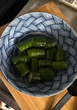 自己流　胡瓜と梅昆布茶の浅漬風-レシピのメイン写真
