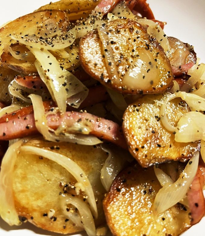 ジャンクなジャーマンポテト by おつまみレシピ 【クックパッド】 簡単