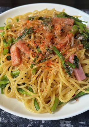 スパゲティ・菜の花のからし和え-レシピのメイン写真