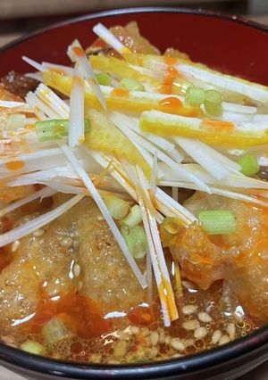 揚げ餅の坦々風お雑煮-レシピのメイン写真