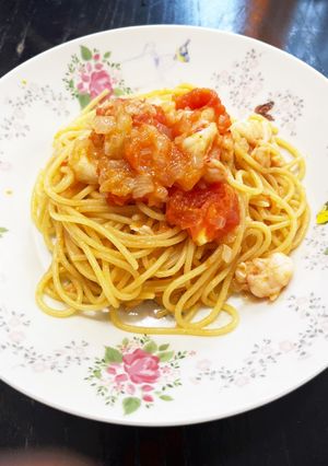 海老風味を最大に味わえるエビオイルパスタ-レシピのメイン写真