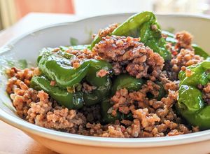 【簡単】牛ひき肉とピーマンの炒め物-レシピのメイン写真