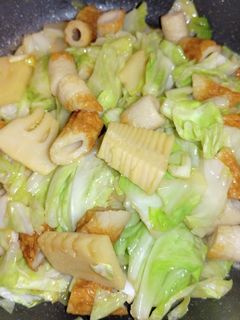 筍キャベツちくわの麺つゆバター炒め-レシピのメイン写真