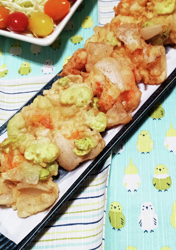 エビとそら豆と新玉のかき揚げ-レシピのメイン写真