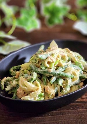 冷凍野菜で簡単！インゲンとツナのマヨ味噌-レシピのメイン写真