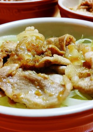 豚切り落としガリジン甘辛丼。-レシピのメイン写真