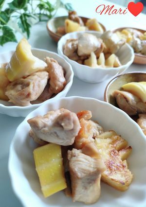 フライパンで簡単！たけのこと鶏もも肉炒め-レシピのメイン写真