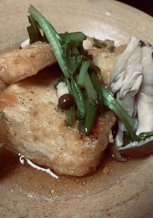 壬生菜(みぶな)の揚げ出し豆腐　200円-レシピのメイン写真