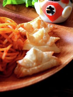餃子の皮でカブト♪こどもの日に-レシピのメイン写真