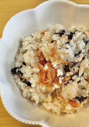 疲労回復！梅干しと味のりのご飯-レシピのメイン写真