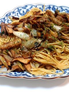 ネギとキノコとチキンのパスタ-レシピのメイン写真
