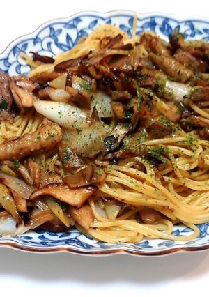 ネギとキノコとチキンのパスタ-レシピのメイン写真