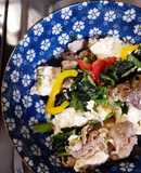 簡単★ほうれん草と牛バラ肉のコンソメ炒め