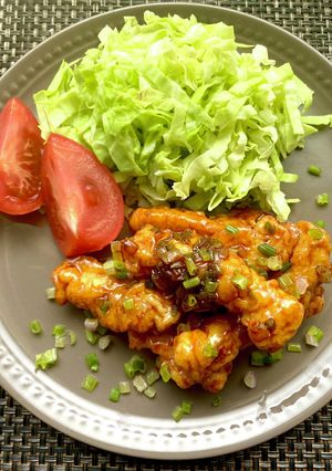 鶏天　ネギオイスターソース和え-レシピのメイン写真