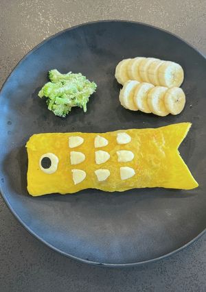離乳食期のアレルギー対応　卵黄オムライス-レシピのメイン写真